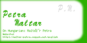 petra maltar business card